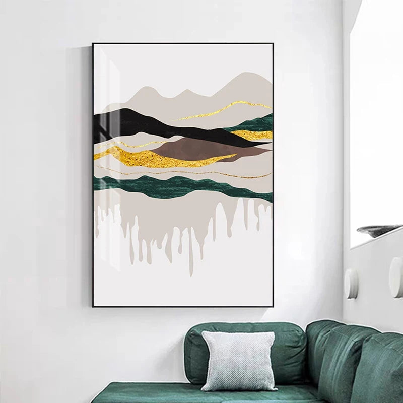 Abstract Mountain Landscape Wall Art Fine Art Canvas Prints Pictures For Modern Apartment Living Room Bedroom Hotel Room Art Decor | Skanto