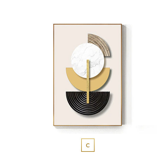 Minimalist Geometriske Sirkler Abstrakt Wall Art Fine Art Lerret Utskrifter Moderne Bilder For Luksus Stue Spisestue Hotell Hjemmekontor Art Dekor | Skanto