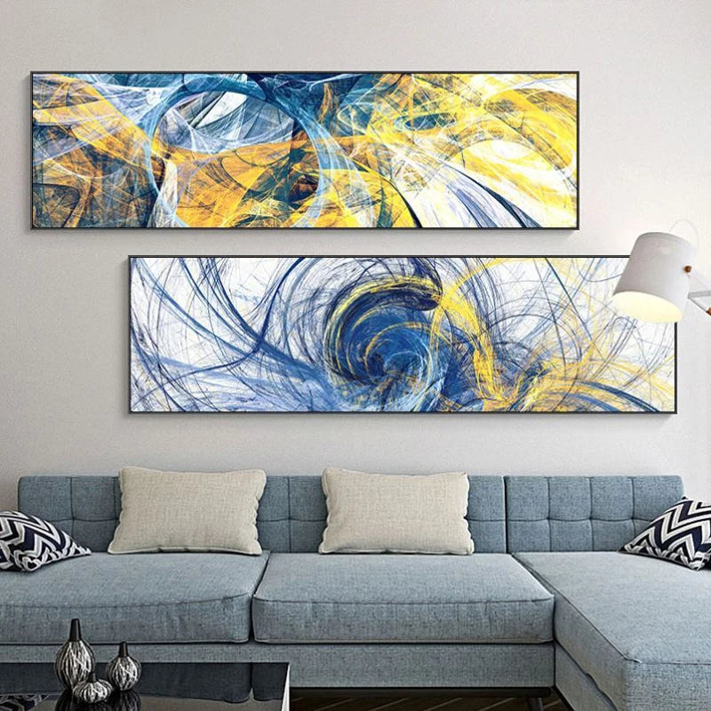 Moderne abstrakt bredformat veggkunst fine art lerret trykk bilder for stue over sofa kunst for soverom over seng | Skanto