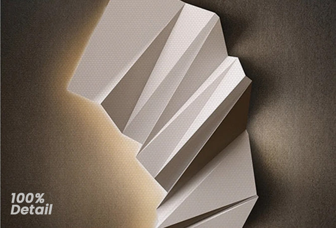 Moderne estetikk 3D LED-effekt abstrakt geometrisk veggkunst fine art lerrettrykk kvadratisk format bilder kunst for moderne interiører | Skanto