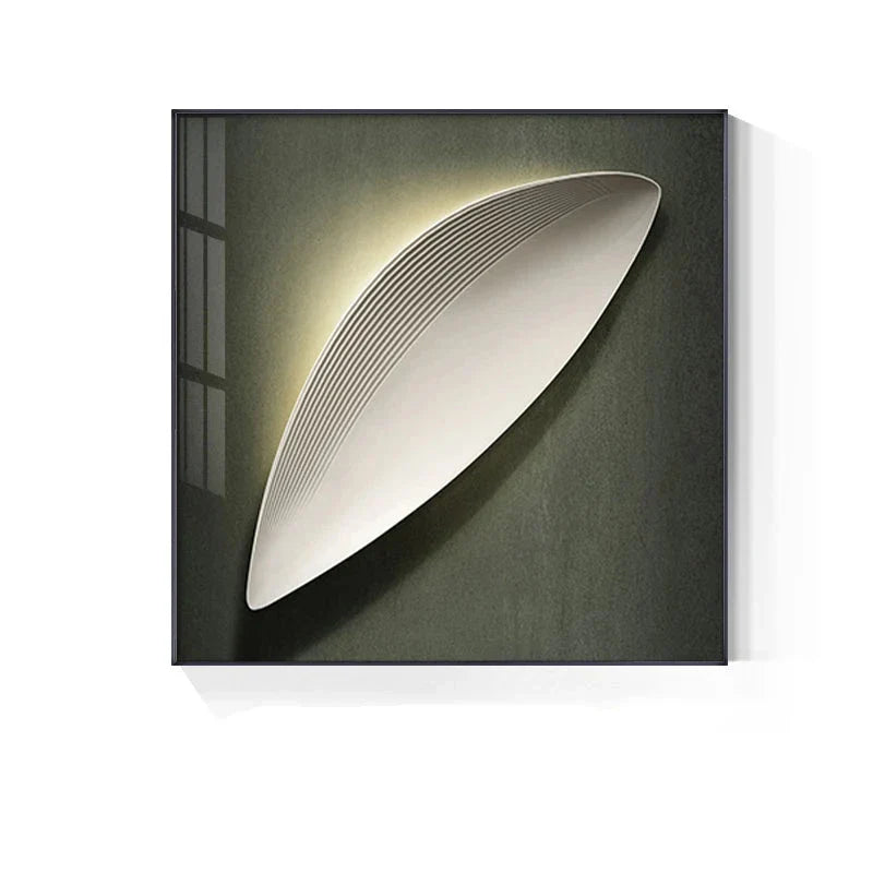 Moderne estetikk 3D LED-effekt abstrakt geometrisk veggkunst fine art lerrettrykk kvadratisk format bilder kunst for moderne interiører | Skanto