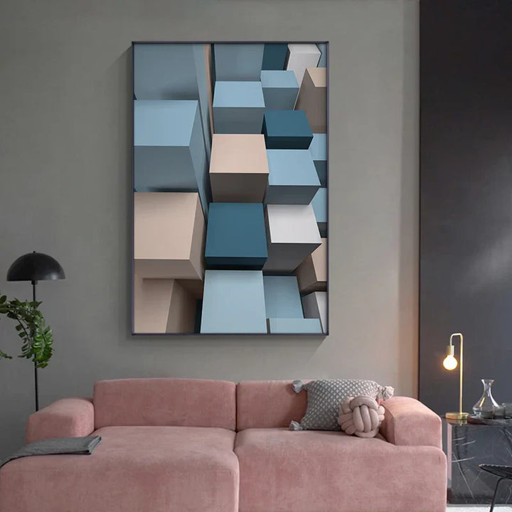 Moderne estetikk Flytende 3D-design Veggkunst Fin kunst Lerretstrykk Fargerike abstrakte bilder for stue Soverom Gang kunst for samtidsinteriører | Skanto