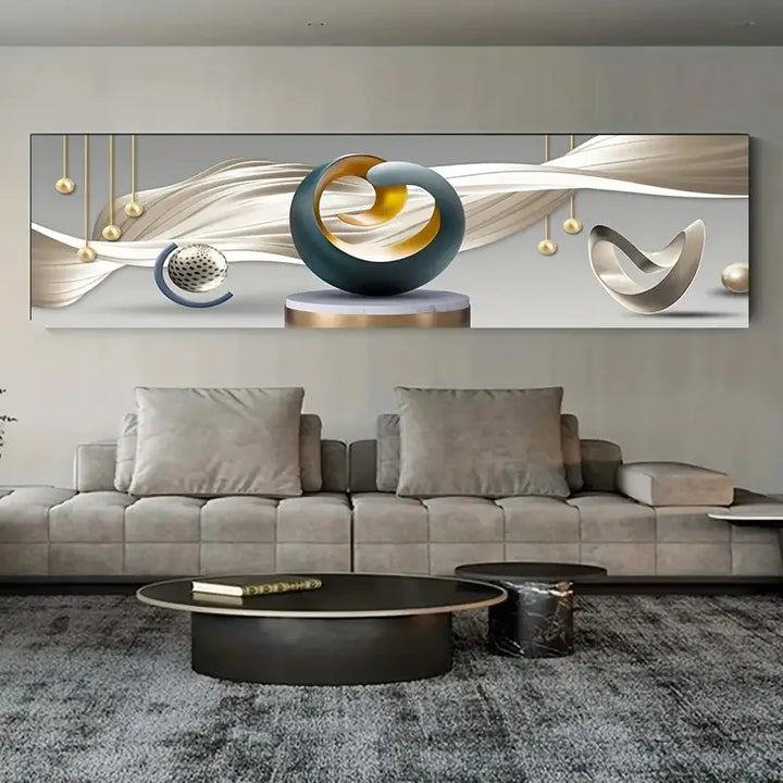 Surrealisme moderne estetikk abstrakt veggkunst fin kunst lerrettrykk bred format bilde for over sengen moderne kunst for over sofaen | Skanto