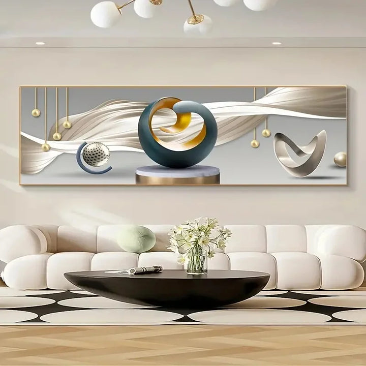 Surrealisme moderne estetikk abstrakt veggkunst fin kunst lerrettrykk bred format bilde for over sengen moderne kunst for over sofaen | Skanto