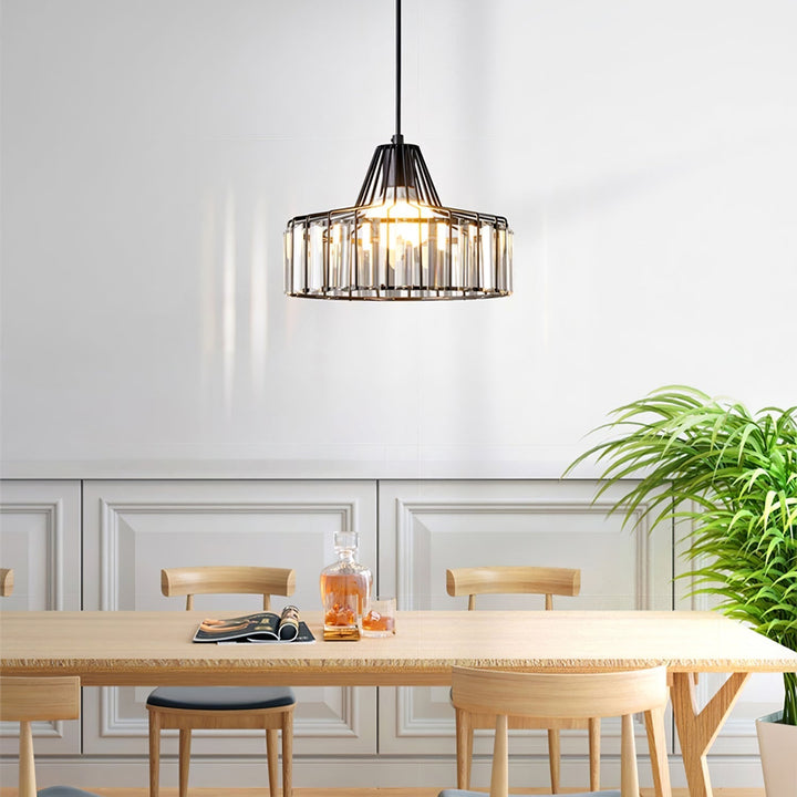 Moderne Svart Krystall Pendelbelysning | Skanto