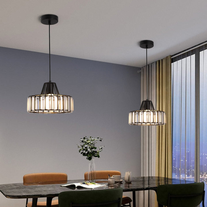Moderne Svart Krystall Pendelbelysning | Skanto
