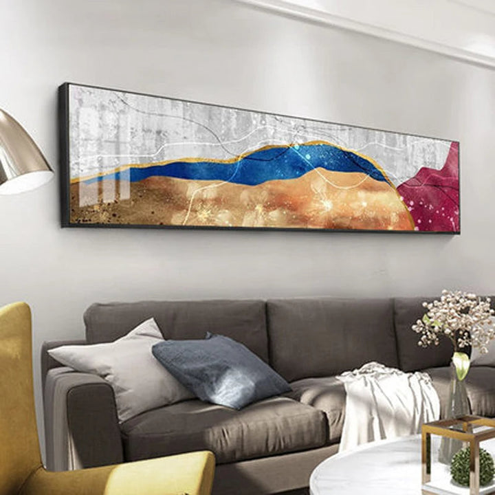 Moderne farger Mørk Abstrakt Veggkunst Fin Kunst Lærredstrykk Bredformat Bilder For Over Sofa Bilder For Over Sengen | Skanto