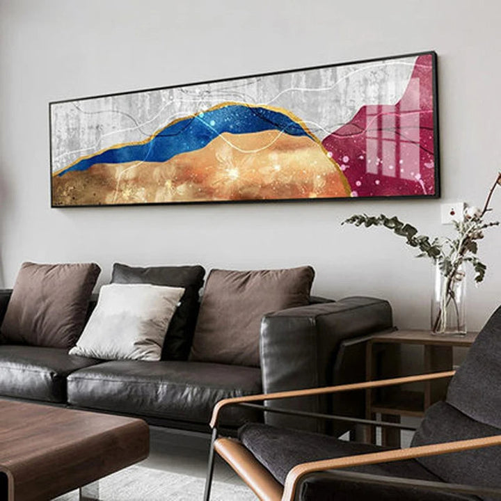 Moderne farger Mørk Abstrakt Veggkunst Fin Kunst Lærredstrykk Bredformat Bilder For Over Sofa Bilder For Over Sengen | Skanto