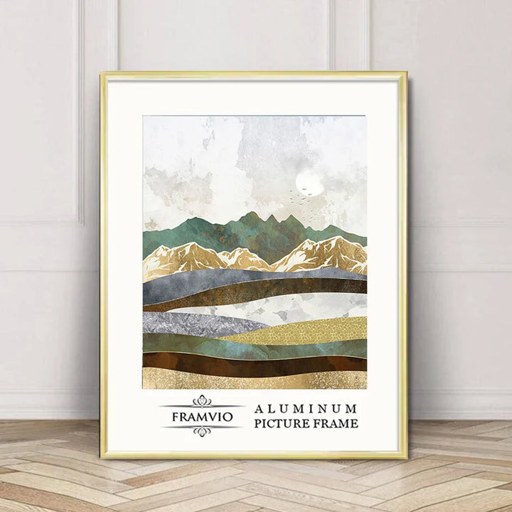 Moderne metallramme 13x18 15x20 A4 21x30 30x40cm 40x50cm 50x70 ramme for lerrettrykk med plexiglass | Skanto