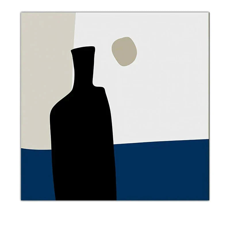 Moderne Minimalistisk Abstrakt Stilleben Veggkunst Fint Kunst Lerrettrykk Kvadratisk Format Bilder For Stue Spisestue Samtids Innredning | Skanto