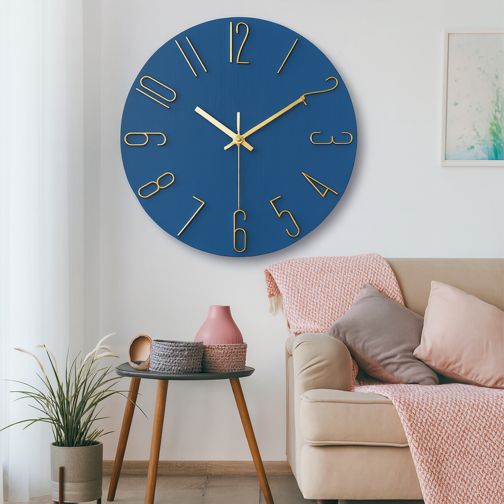 Moderne Quarz-Wanduhr med Geräuschlosigkeit