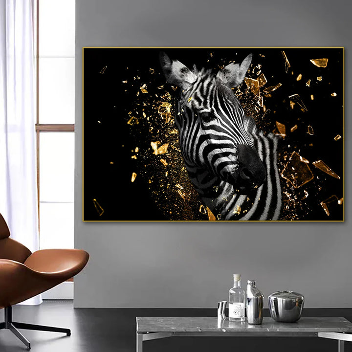 Moderne ville dyreplakater veggkunst fine kunst lerretsutskrifter løve elefant leopard zebra bilder for stue kontorinnredning | Skanto