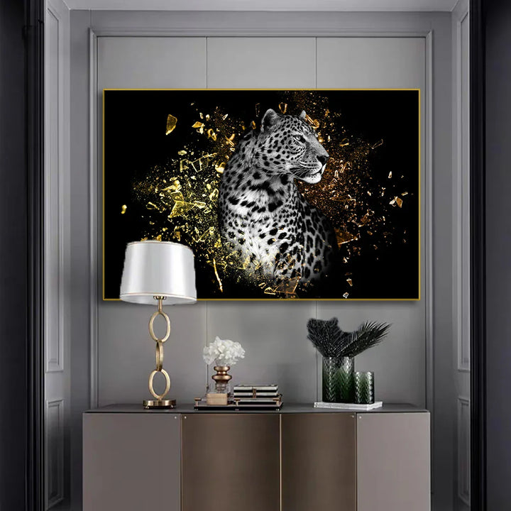 Moderne ville dyreplakater veggkunst fine kunst lerretsutskrifter løve elefant leopard zebra bilder for stue kontorinnredning | Skanto