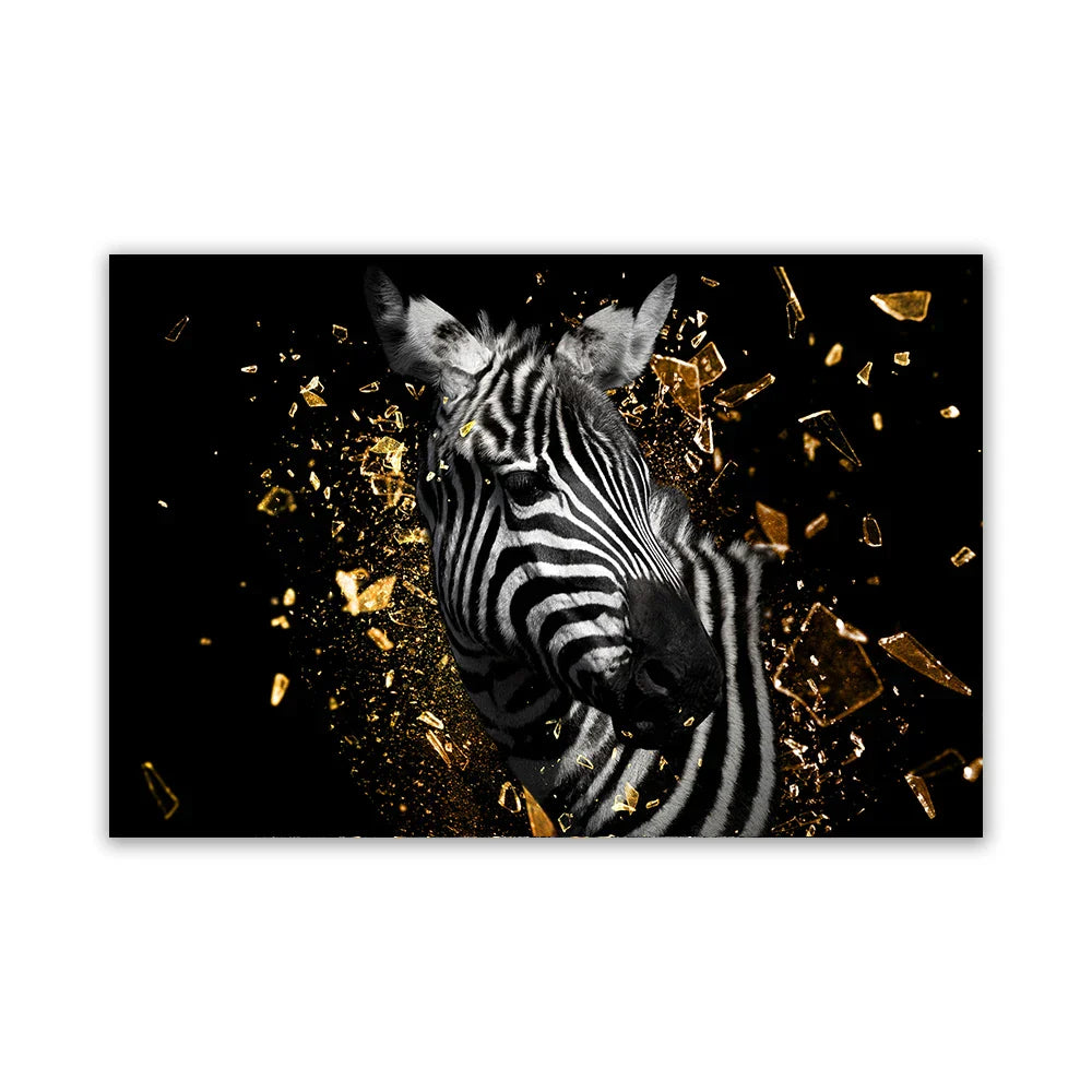 Moderne ville dyreplakater veggkunst fine kunst lerretsutskrifter løve elefant leopard zebra bilder for stue kontorinnredning | Skanto