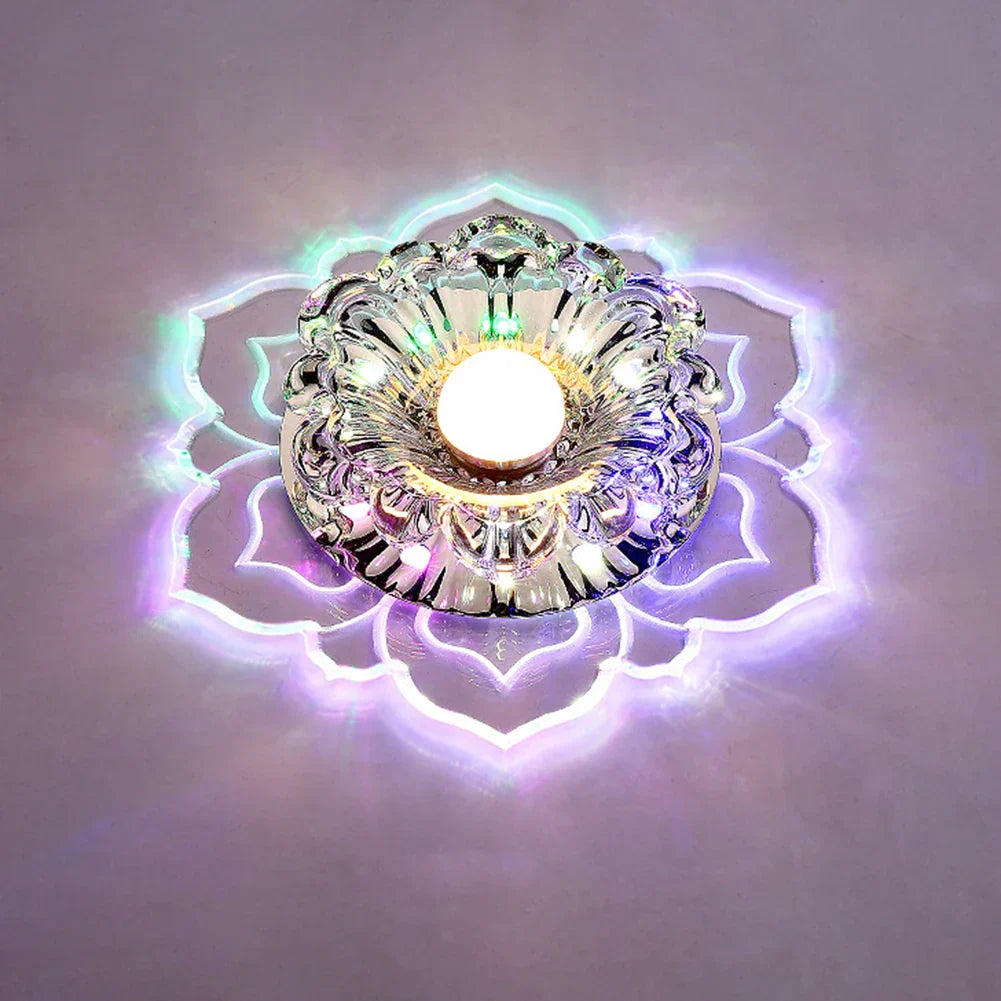 Elegant krystall taklampe med LED – Moderne belysning for oppholdsrom | Skanto
