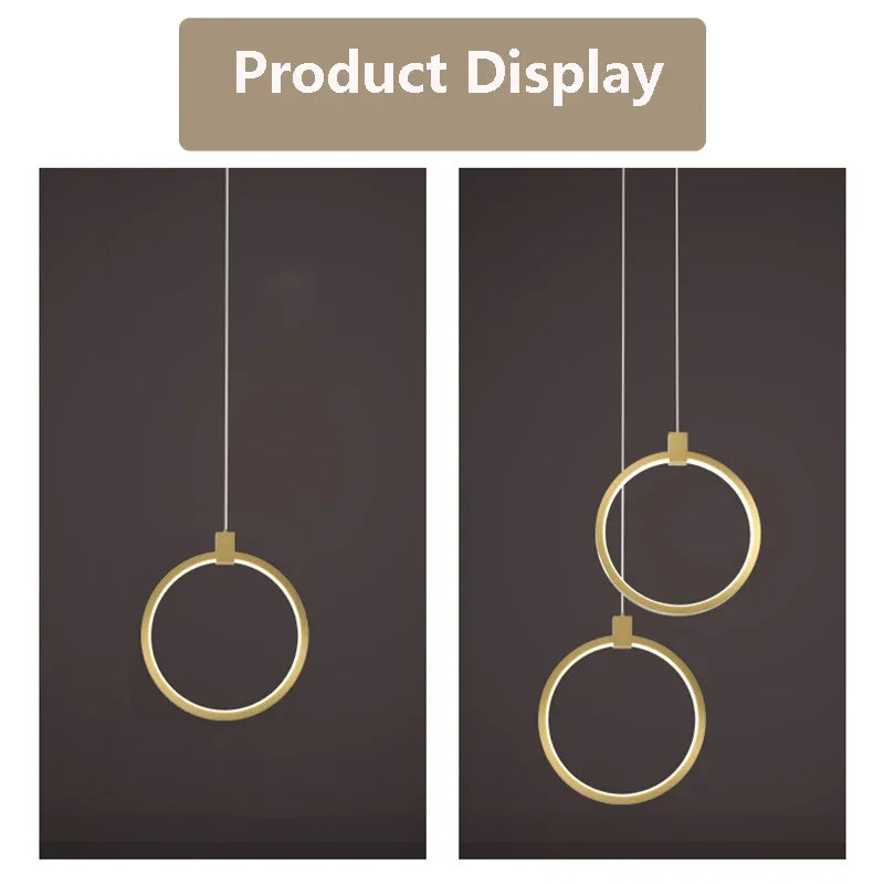 Skanto | Elegant Double Ring Pendant Light | DuoGlow