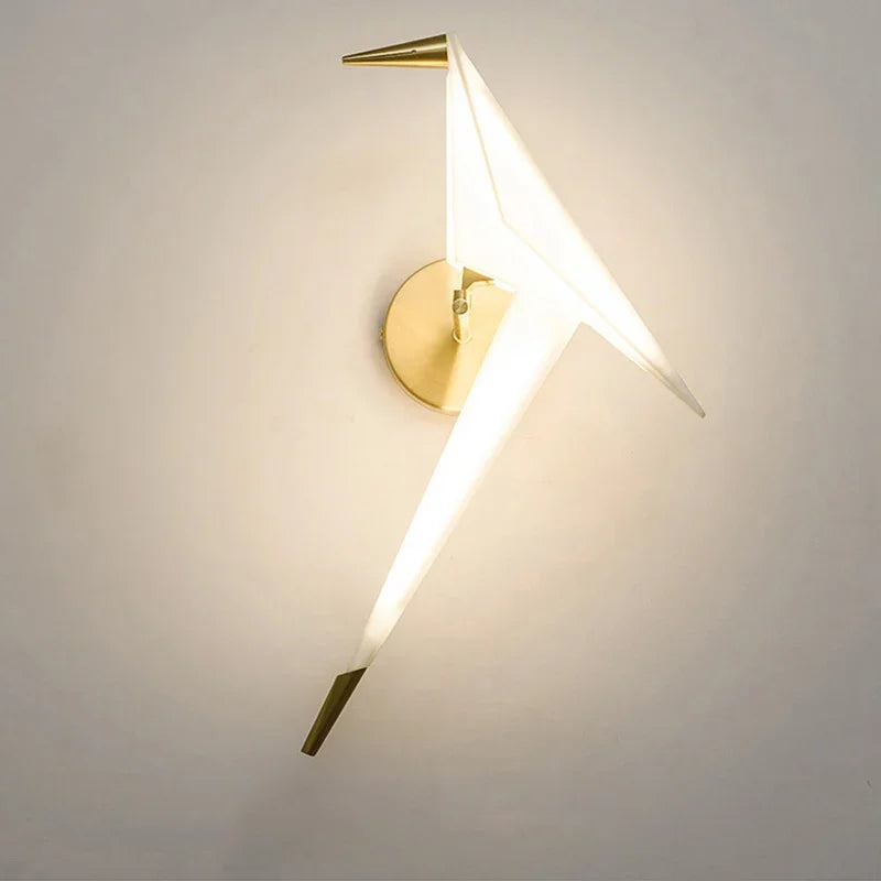 Skanto | Uvanlig Vegglampe med Krane og Papirmotiv