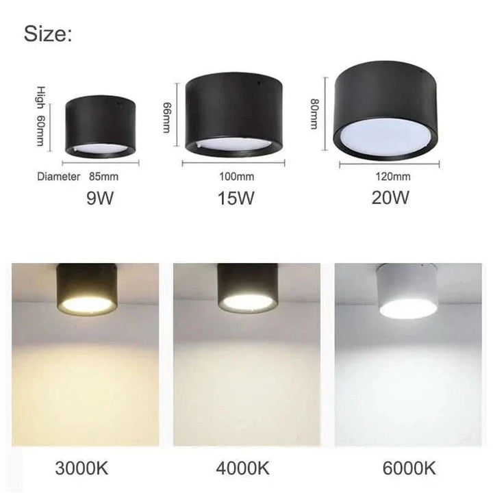 Skanto | Moderne LED Taklampe i Svart og Hvit