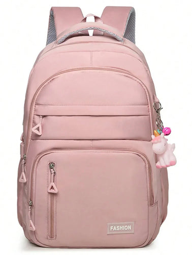 Skanto | Vanntett Rosa Jente Ryggsekk med Laptoprom – Stilfull og Praktisk Skoleveske