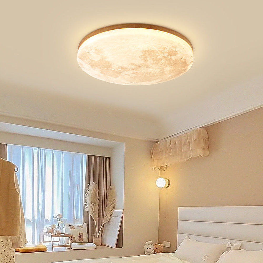 Moon Round | Minimalistisk rund LED-taklampe | Skanto