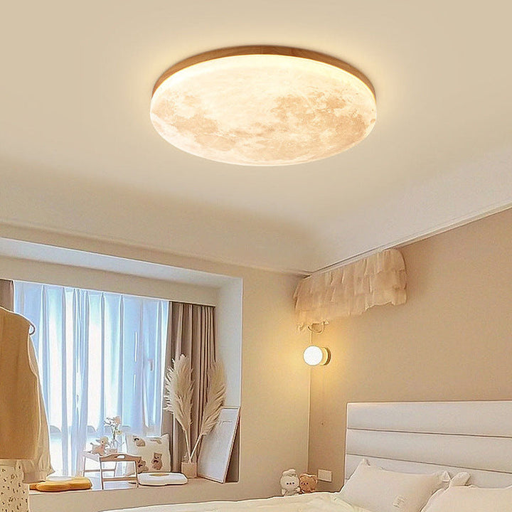 Moon Round | Minimalistisk rund LED-taklampe | Skanto