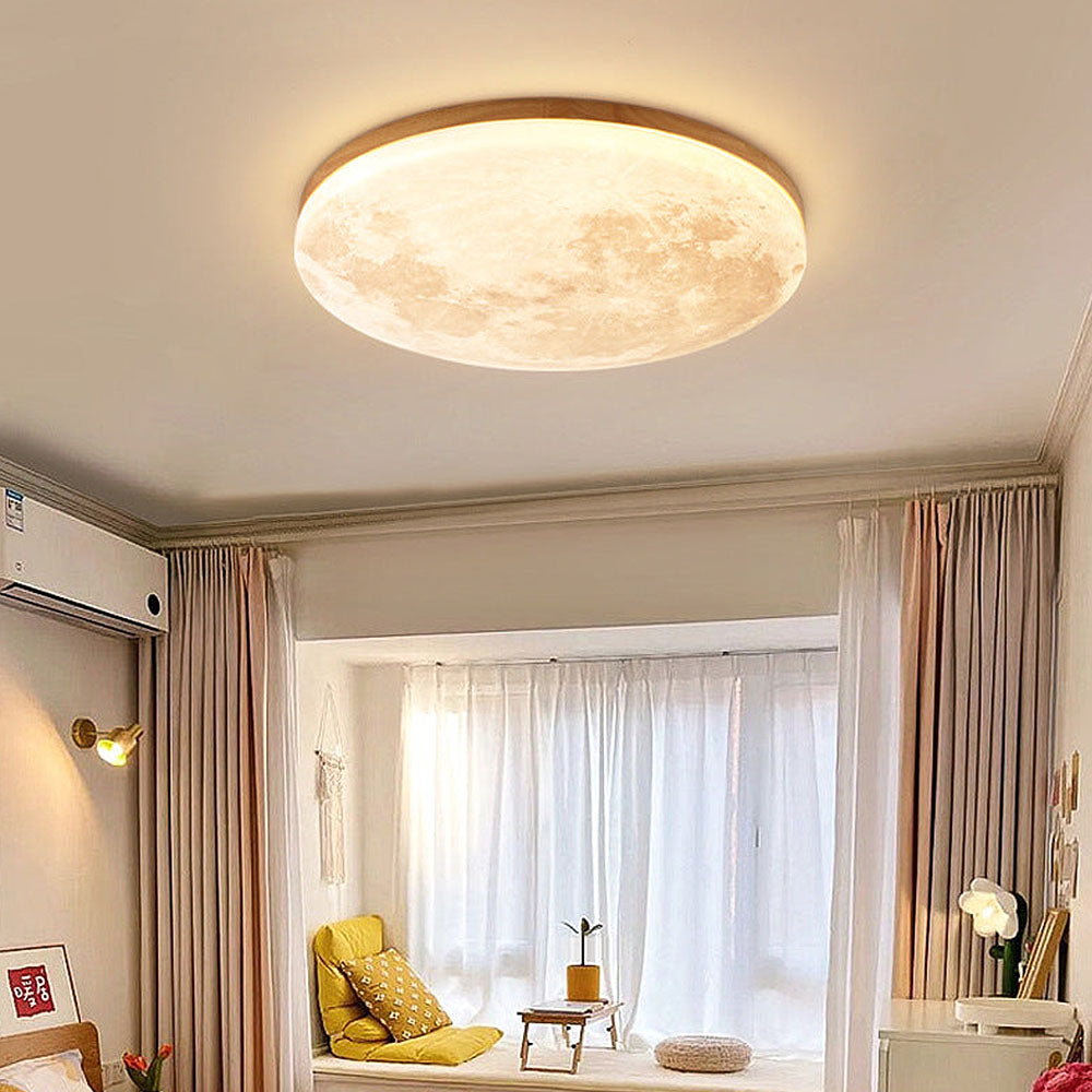 Moon Round | Minimalistisk rund LED-taklampe | Skanto