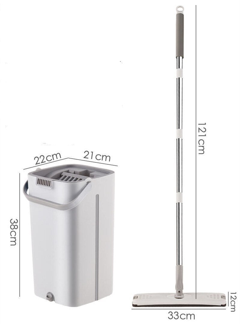 Skanto | Ultimate 360° Mopp & bøtte sett med aluminiums håndtak