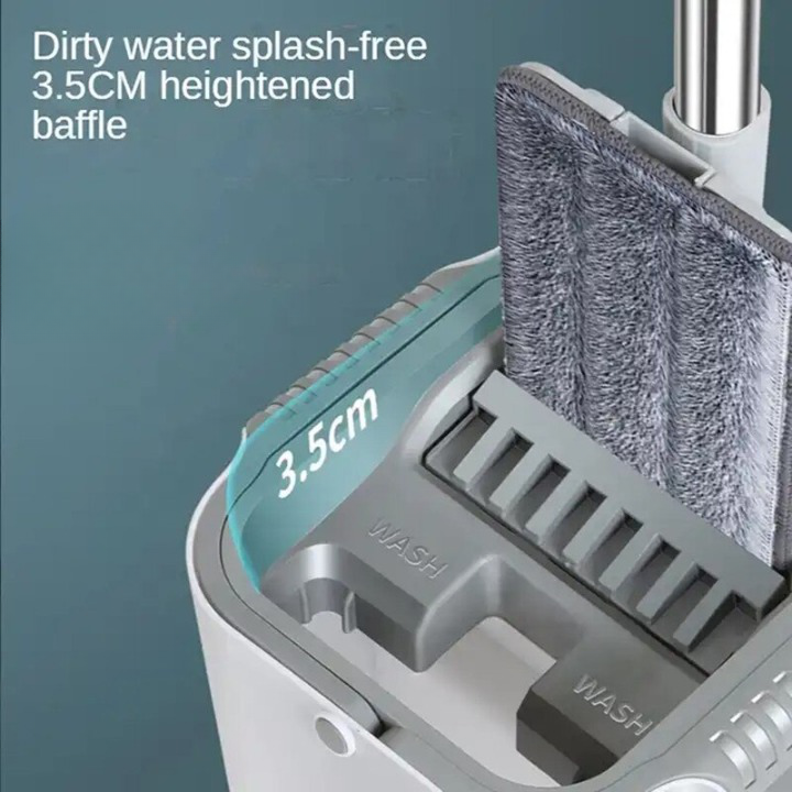 Skanto | Ultimate 360° Mopp & bøtte sett med aluminiums håndtak