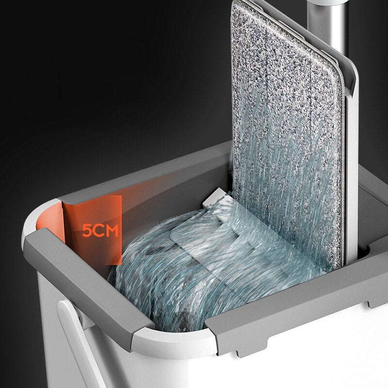 Skanto | Ultimate 360° Mopp & bøtte sett med aluminiums håndtak