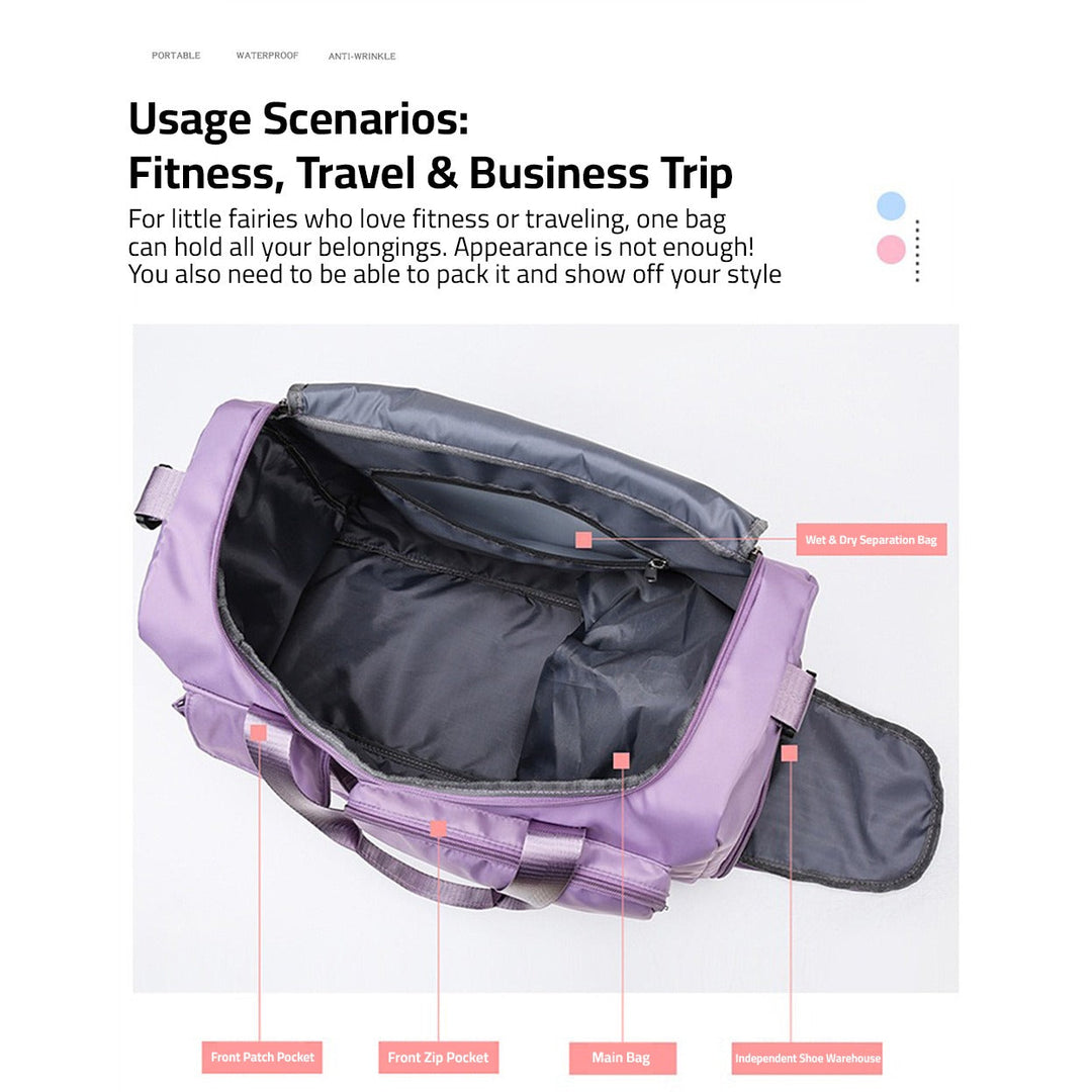 Travique Vanntett Sport- og Reisesekk med Flere Lommer | Skanto