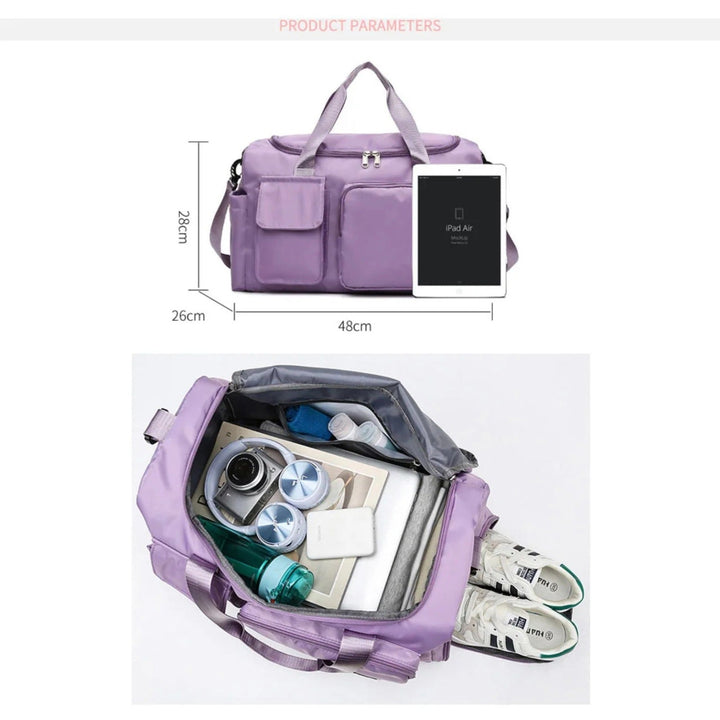 Skanto | Multi-lomme reiseveske, sports- og treningsbag med separat skoparti