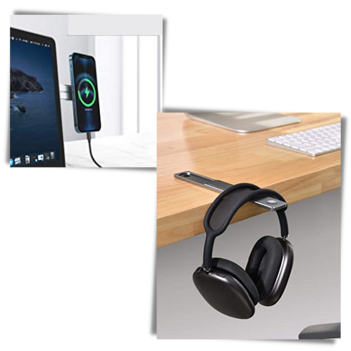 Justerbar allsidig telefonholder for laptop