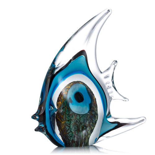 Skanto | Flerfargede Prikkete Tropiske Fisk Delikat Glass Skulptur Elegant Leilighets Dekorasjon Glass Fisk Utmerket Rom Leilighets Dekorasjon Håndverk