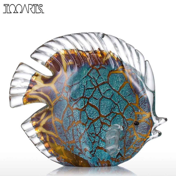 Skanto | Flerfargede Prikkete Tropiske Fisk Delikat Glass Skulptur Elegant Leilighets Dekorasjon Glass Fisk Utmerket Rom Leilighets Dekorasjon Håndverk