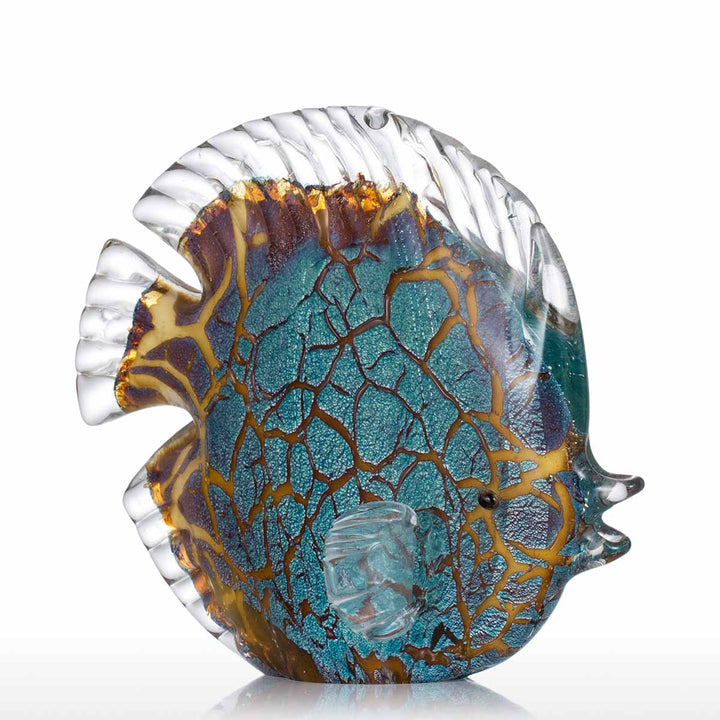 Skanto | Flerfargede Prikkete Tropiske Fisk Delikat Glass Skulptur Elegant Leilighets Dekorasjon Glass Fisk Utmerket Rom Leilighets Dekorasjon Håndverk