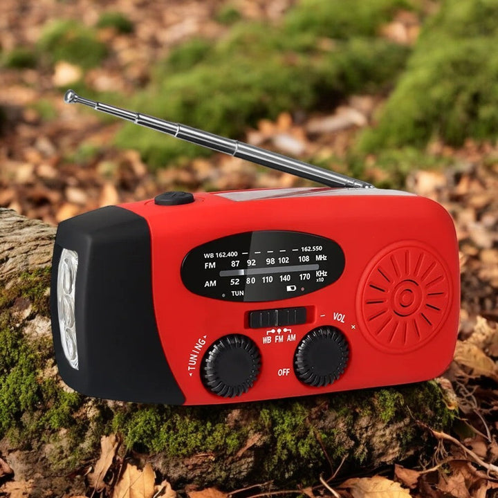 Kjøp Multifunksjonal Nødradio – Lading med LED-lommelykt og håndgenerator for mobiltelefoner – Beste Nødradio | Skanto