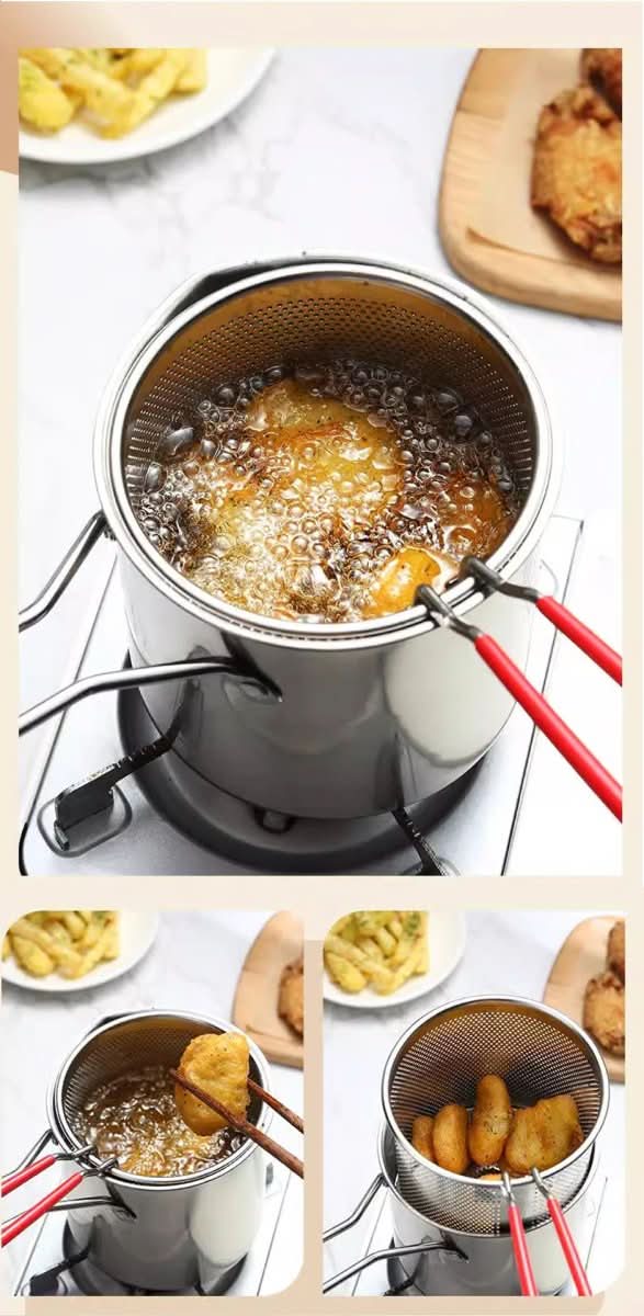 Skanto | Røykfritt Stål Fritøser for Lavfettsteking & Allsidig Matlaging