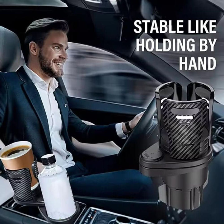 Skanto | 360° svingbart bilkoppholder for doble drikker