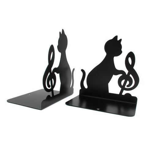 Musical Cat Metall Bokstøtter | Skanto