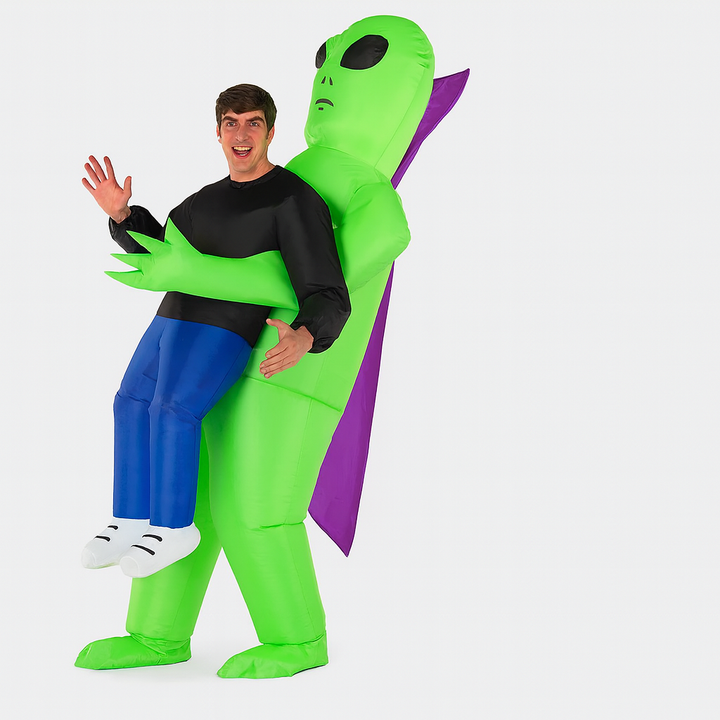 Skanto | Oppblåsbar Alien Bær Meg Kostyme for Voksne