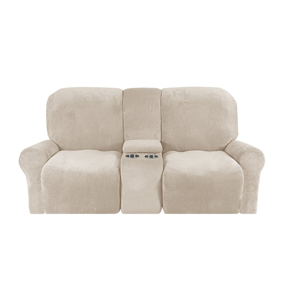 Skanto | 2-seters Recliner Sofa Deksel med Koppholdere – Velvet Plush