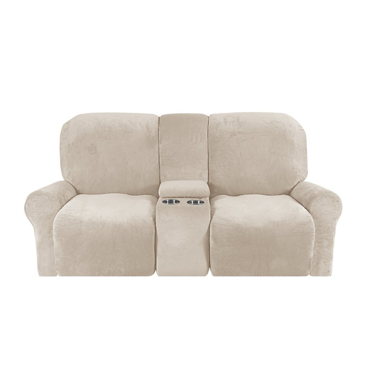 Skanto | 2-seters Recliner Sofa Deksel med Koppholdere – Velvet Plush
