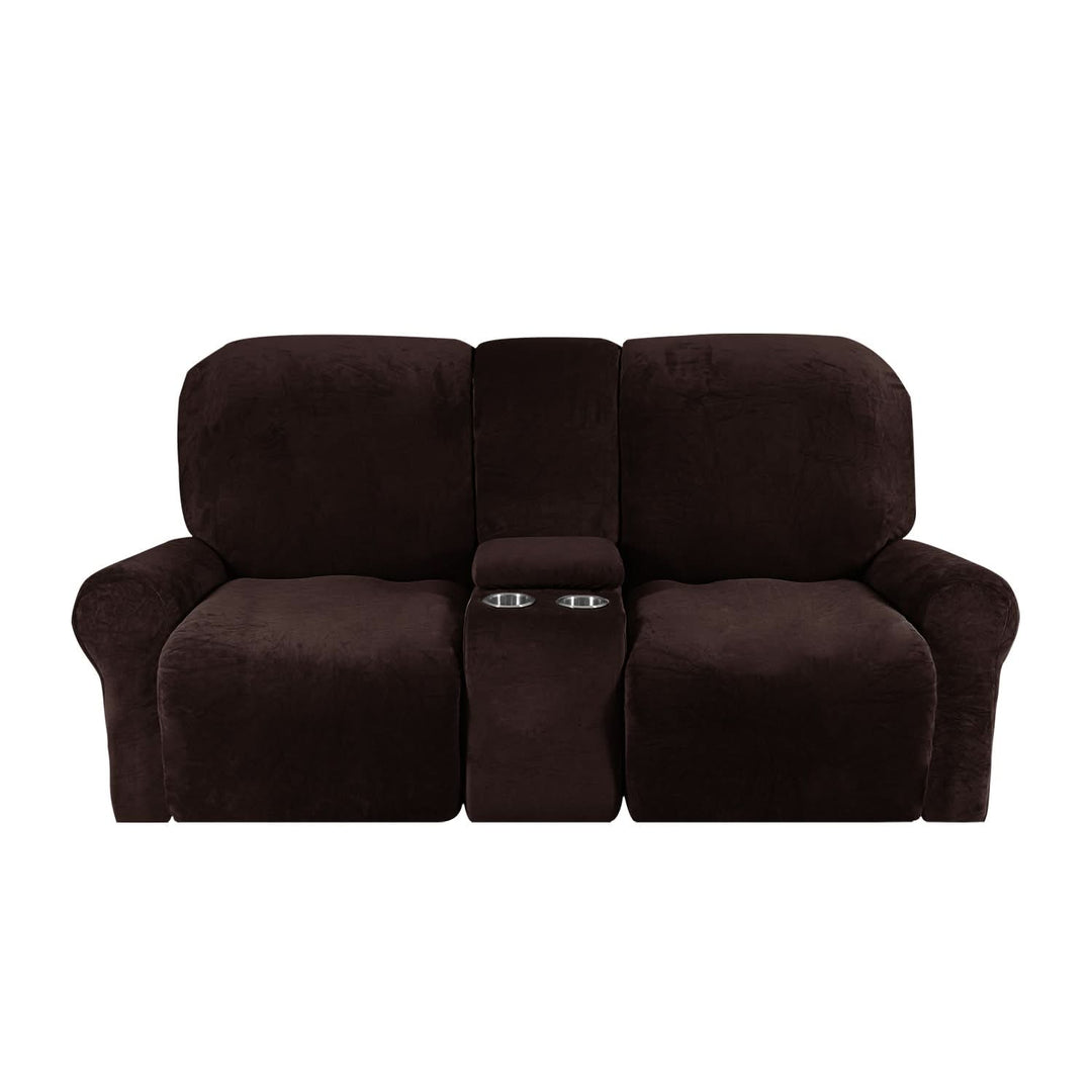 Skanto | 2-seters Recliner Sofa Deksel med Koppholdere – Velvet Plush