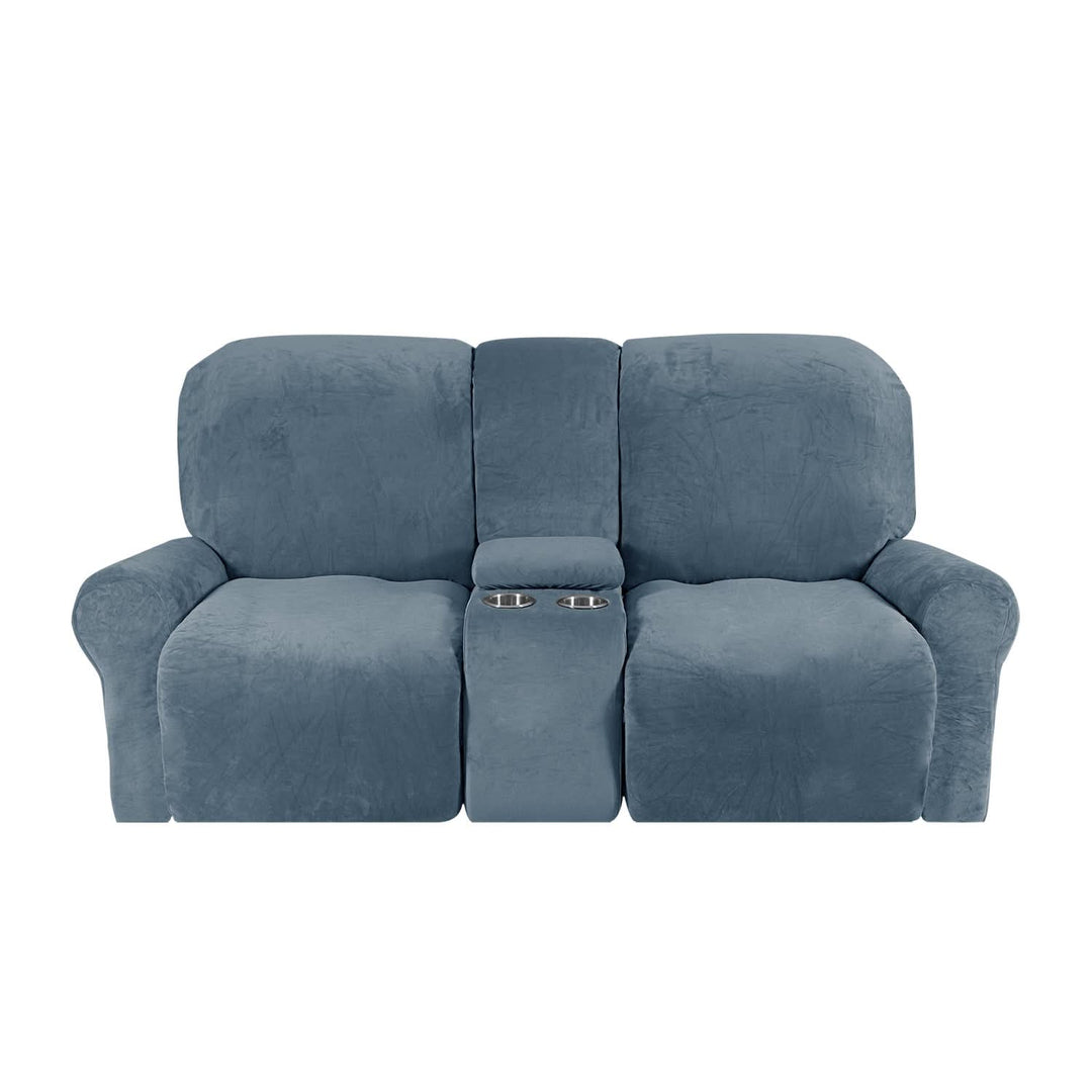 Skanto | 2-seters Recliner Sofa Deksel med Koppholdere – Velvet Plush