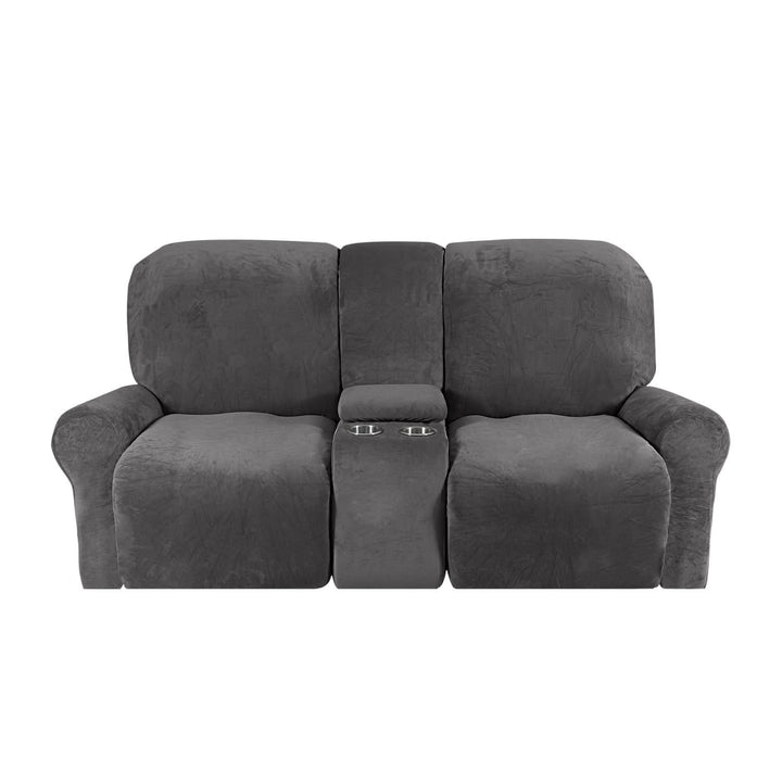 Skanto | 2-seters Recliner Sofa Deksel med Koppholdere – Velvet Plush