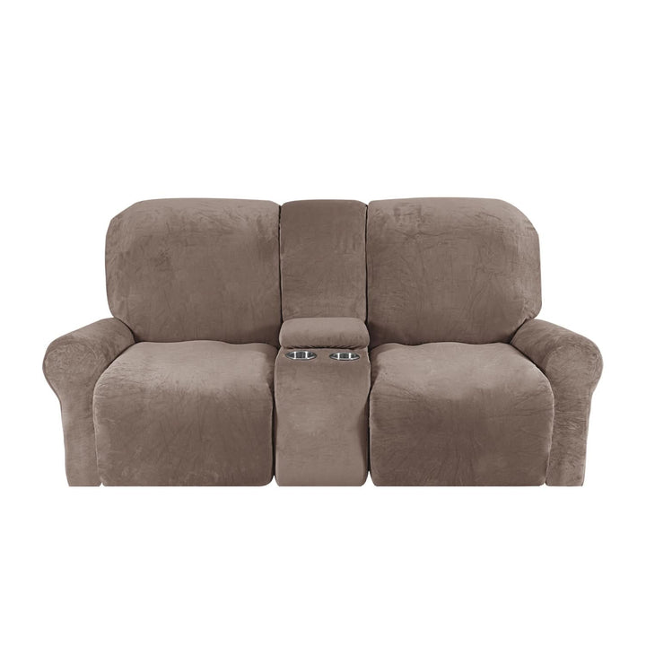 Skanto | 2-seters Recliner Sofa Deksel med Koppholdere – Velvet Plush