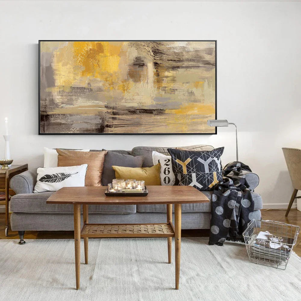 Nøytrale farger Moderne abstrakt veggkunst Fin kunst lerrettrykk Samtidskunstverk For stue Soverom Kontor dekor | Skanto