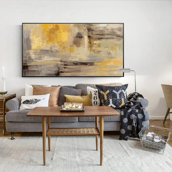 Nøytrale farger Moderne abstrakt veggkunst Fin kunst lerrettrykk Samtidskunstverk For stue Soverom Kontor dekor | Skanto