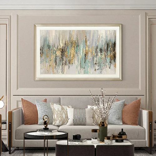 Nøytrale Farger Vintage Abstrakt Grønn Beige Grå Veggkunst Fine Art Lerretsutskrifter Moderne Bilde For Stue Soverom Kunst Dekor | Skanto