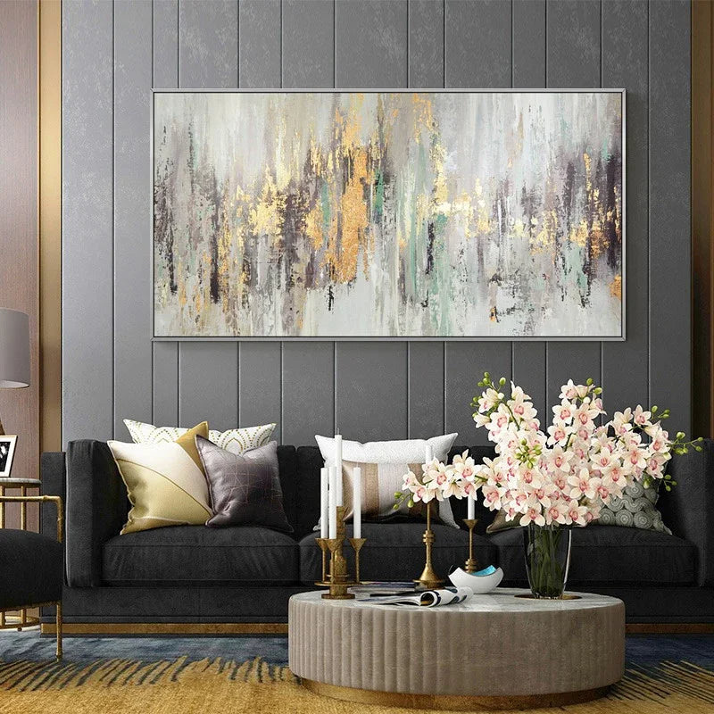 Nøytrale Farger Vintage Abstrakt Grønn Beige Grå Veggkunst Fine Art Lerretsutskrifter Moderne Bilde For Stue Soverom Kunst Dekor | Skanto